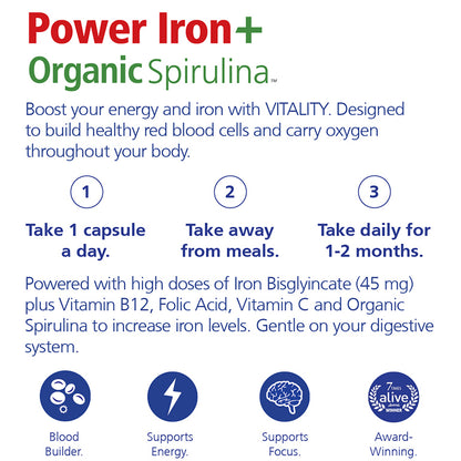 Power Iron + Organic Spirulina